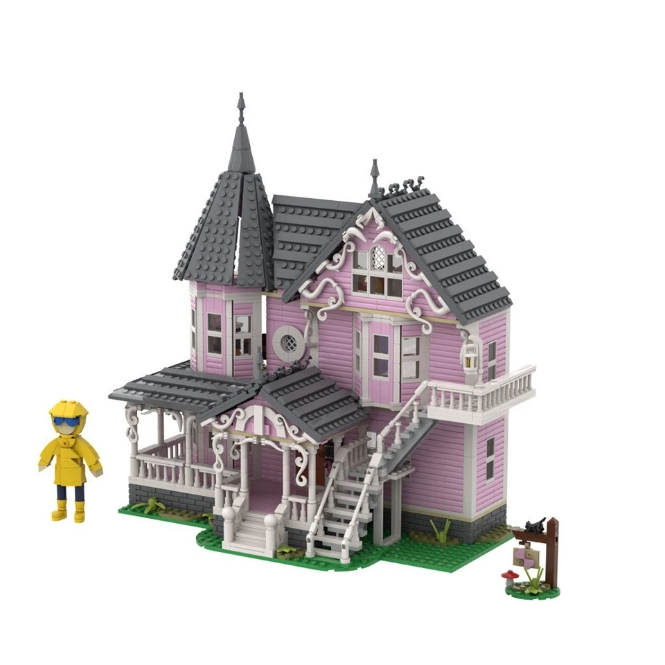 1542 PCS MOC Coraline The Pink Palace Building Set with Interior Decoration - Image 3 of 4
