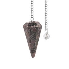 Indigo Gabbro Pendulum Crystal Stone, Faceted Pendulum Divination Tools, Dowsing