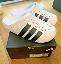 2026 Adidas Adilette Clog 2.0 White Black Sandals Mens Size 9