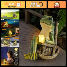 Solar-Powered Frog Garden Statue