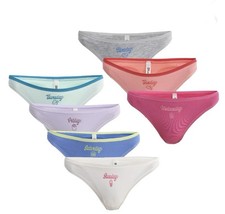 No Boundaries Junior Cotton  Days of the Week  Thong Panties 7 Pack NIP XXL 20 