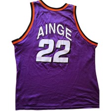 Danny AINGE #22 Phoenix Suns 90s CHAMPION jersey 48 XL purple away NBA vintage