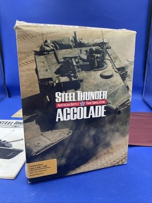 Steel Thunder Commodore 64 128 American Battle Tank Simulator Accolade See Pics