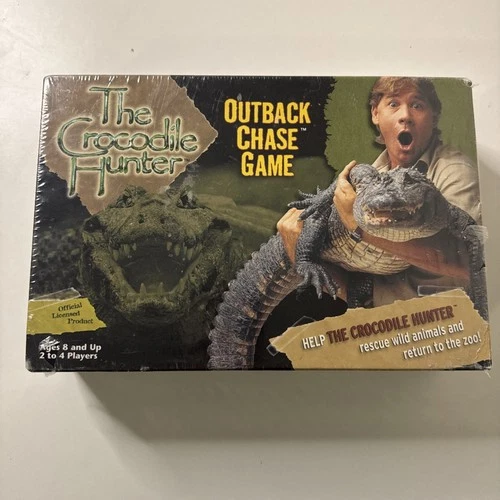 Steve Irwin The Crocodile Hunter Outback Chase Game Milton Bradley NEW VTG NOS