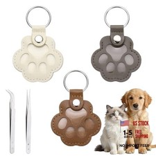 Dog Fur Storage Keychain, Pet Fur Keepsake Keyrings, Paw Beige/Khaki/Brown