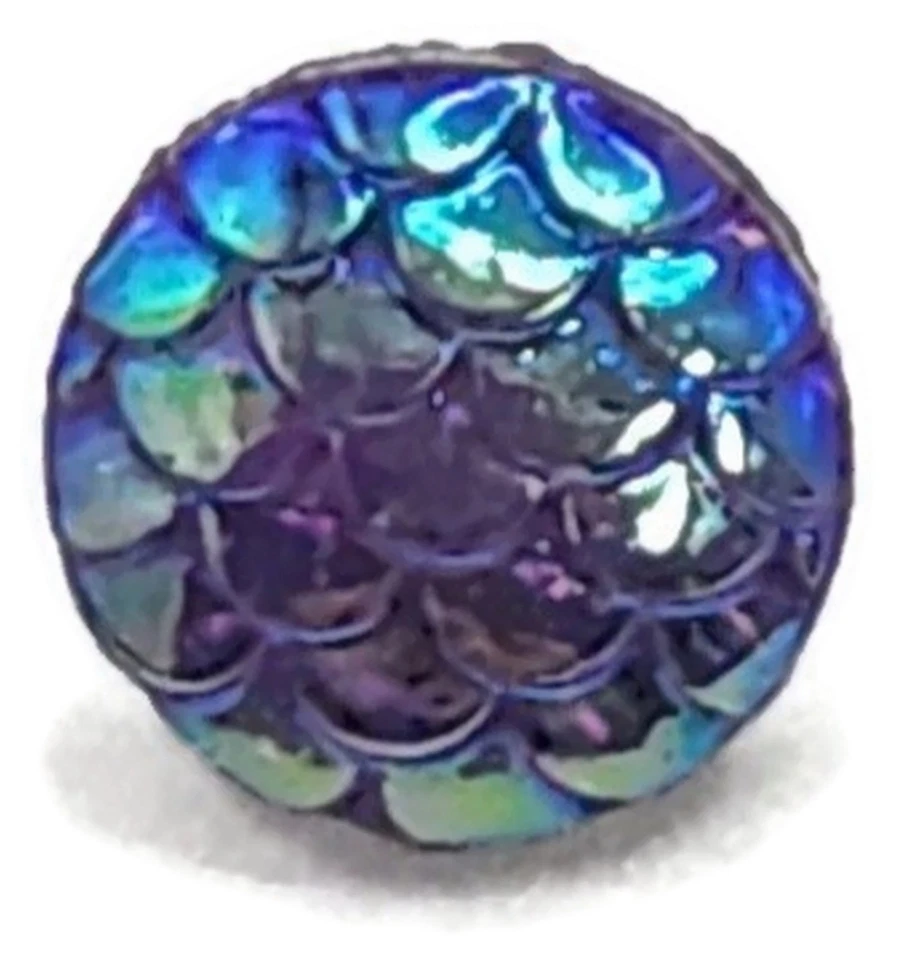 MERMAID SCALES Thumb Tacks - 15 Handmade Resin Pins For Bulletin Boards - Image 2 of 2