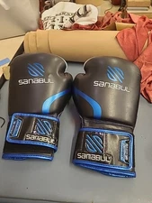 Sanabul Essential Gel Boxing Gloves 10 Oz Blue Kickboxing MMA New in Package
