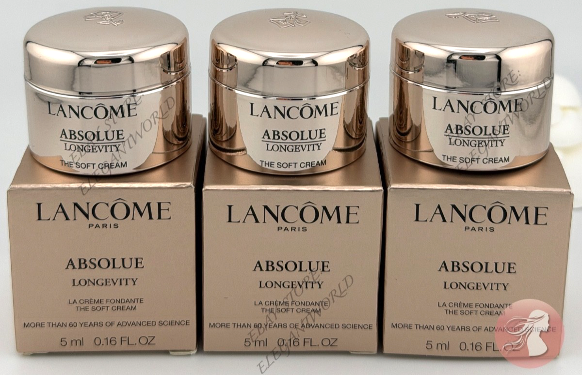 LANCOME ABSOLUE LONGEVITY THE SOFT CREAM 0.16oz / 5ml ea NEW IN