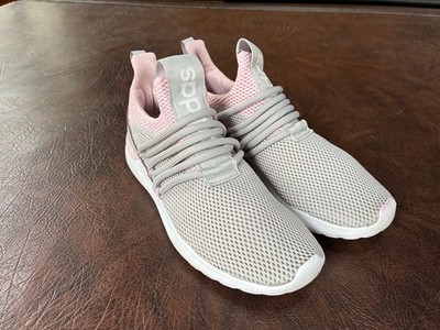 Size 6.5 ( 8?) ADIDAS Cloudfoam Athletic Sneakers Shoes Gray Mesh/Pink PMA 20M00