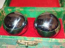 PR of Oriental Silver Baodin iron stress musical balls. Box & Detail Leaflet.
