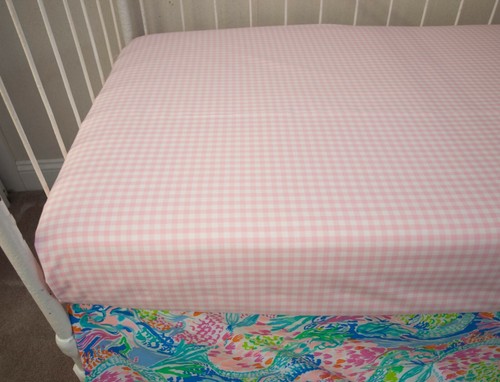 Baby Girl Crib Bedding Set - Pink Lime Mermaid Cove Nursery - Picture 4 of 25