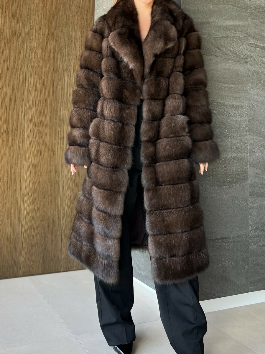 BRAND NEW Authenticated Barguzinsky Sable (Sobol) Long Fur Coat