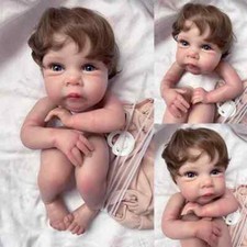 Lifelike 19" Painted Miley Reborn Rooted Hair Doll with Cloth Body Veins 3D Kits