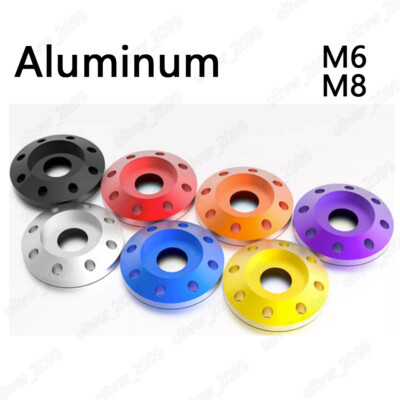 #ad Multi colored Aluminum Eight Holes Gasket Washers M6 M8 $16.44