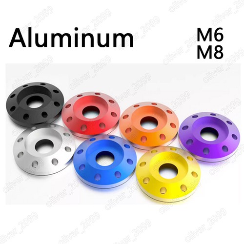 Multi-colored Aluminum Eight Holes Gasket Washers M6 M8 - Picture 1 of 5