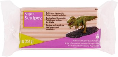 SUPER SCULPEY CLAY  clay for sculptingA 454g BEIGE