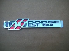 NEW Genuine Mopar 2014 1914 100th Anniversary DODGE Fender Nameplate Badge