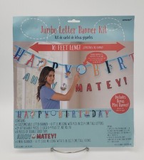 Pirate Ahoy Matey Happy Birthday Banner Add Age 2 Banners Kids Party Decorations