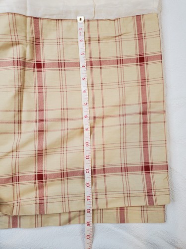 Gonna letto queen Mary Jane's Home & Shams quadrati a quadretti cottage rosso beige - Foto 9 di 10