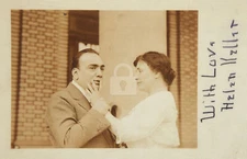 Helen Keller Signed Autograph RPPC Photo Postcard COPY