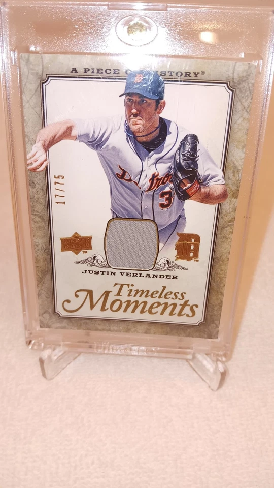 2008 Upper Deck A Piece of History Timeless Moments Justin Verlander #17/75 - Image 2 of 4