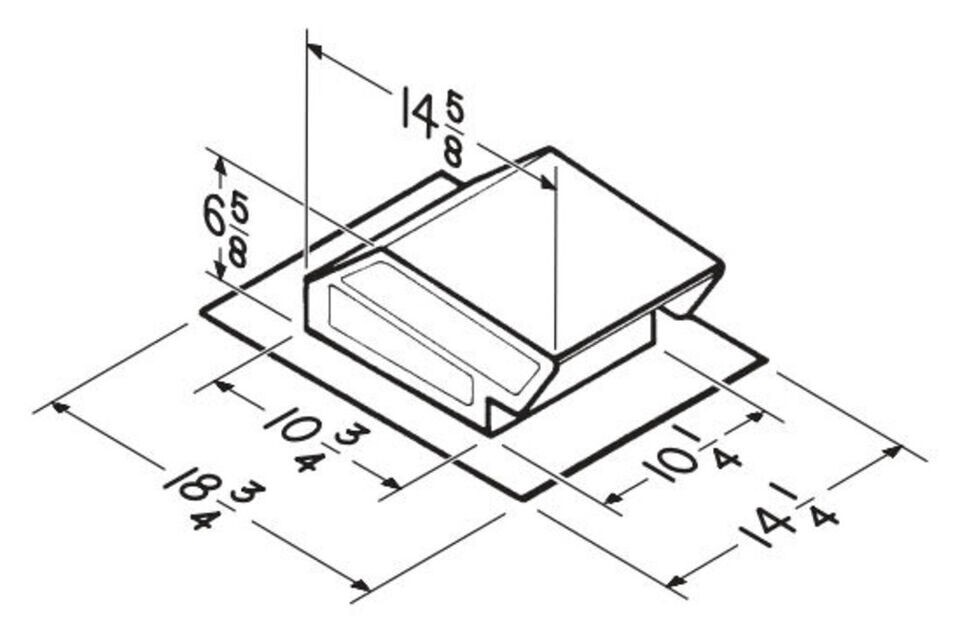 BROAN 634 ROOF CAP CONVERT DUCT 8" D, BLACK eBay