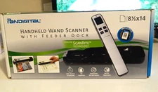 Pandigital Handheld Wand Scanner With Feeder Dock and SD Card Red PANSCN09RD New