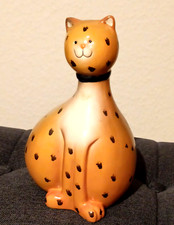 Spardose - Katze -Keramik-  ca. 20/14 cm hoch/breit - hellbraun