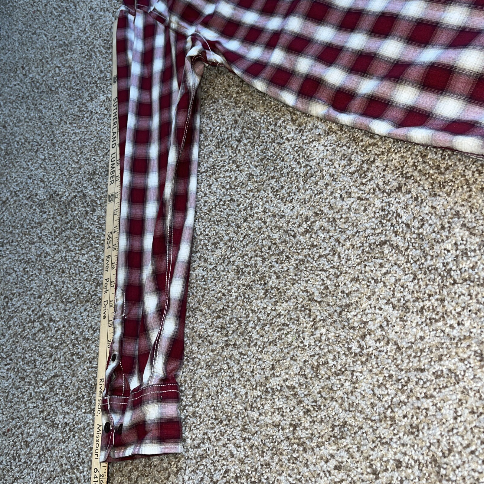 Nautica Jeans Co Mens XL Red Plaid Long Sleeve Button Up Logo Shirt - View 10