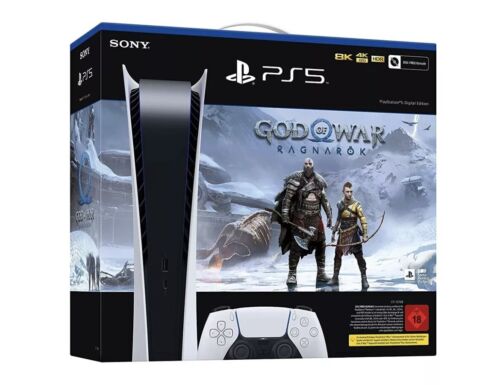Sony PS5 Digital Edition God of War Ragnarök-Paket 825GB Spielekonsole - Weiß - Bild 1 von 1