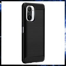 For XIAOMI POCO F3 CARBON FIBER SHOCKPROOF CASE BLACK HEAVY DUTY PHONE COVER