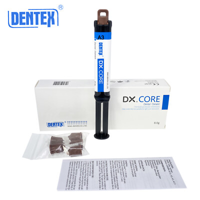 Dentex Dual Cure Flowable Composite Resin Refill - 8g Syringe, A2 Or A3 Shade, Core Build Up