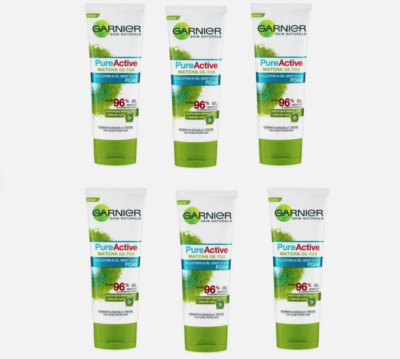 100ML X 6 GARNIER ACTIVE MATCHA DE - TOX POLLUTION & OIL DEEP CLEAN