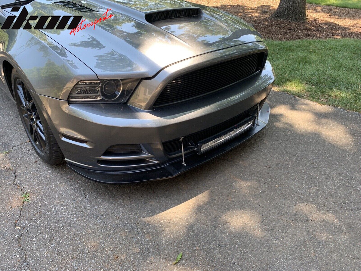 Front Bumper Lip Spoiler For 2010-2012 Ford Mustang GT V8 - Urethane, Requires Paint