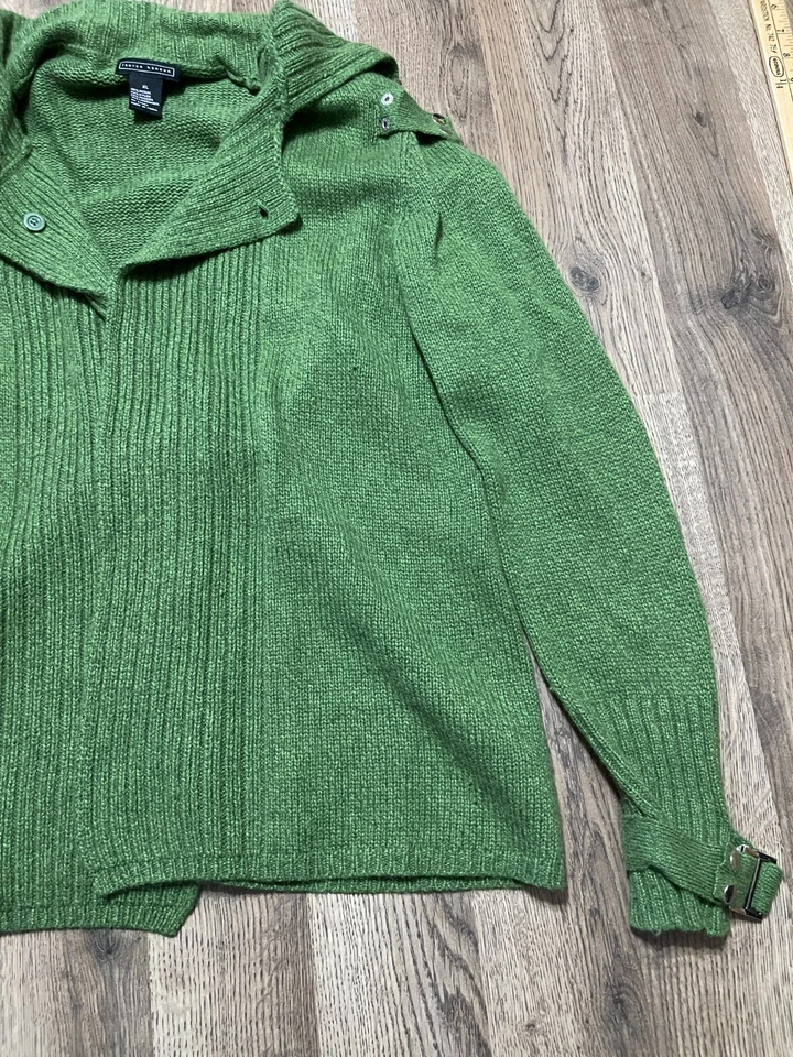 Suéter Lauren Hansen, Para Mujer Talla XL, Verde, Cárdigan Abierto Foto 4 de 4