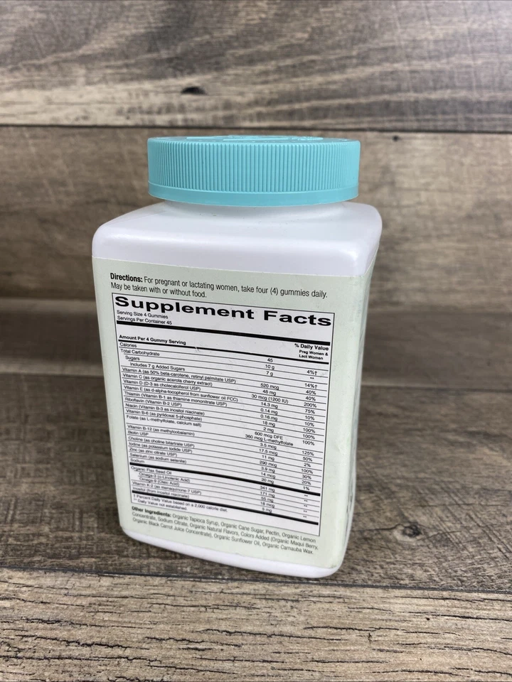 Smarty Pants Daily Organic 180 ct Gomoso Prenatal Multivitamínico Vitamina C D3 y Zinc Foto 4 de 4