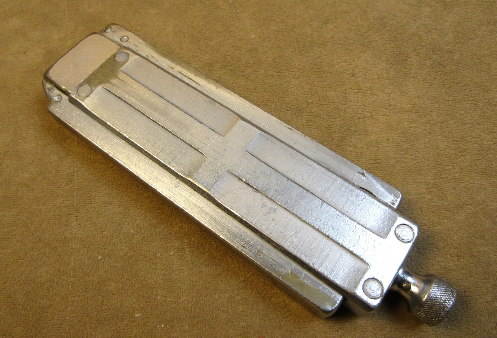 VINTAGE LUDLOW NO.19492 22 PICA TYPESETTING PRINTER PRINTING COMPOSING STICK