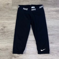Nike Victory Dri-Fit Training Capris 827030 Black Girls Size L