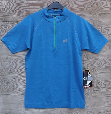 Millet Woolblend TS T-Shirt Short Sleeve Men, electric blue  Gr. S/M