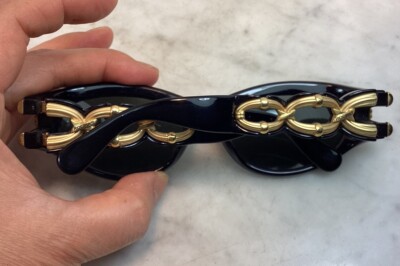 Vintage brass sunglasses made in France VINTAGE FRANCE 1/20 GOLD FILLED BRASS FRAMED CELOID  main image 4