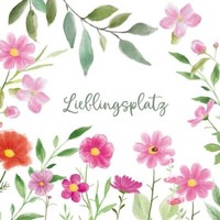 20 Servietten Lieblingsplatz Blumen Garten Natur Spruch Pink Weiß Deko 33X33Cm