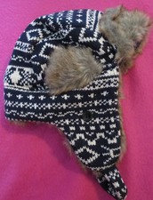 NEW Children's Place Hat with Earflaps Fur M  2T-3T