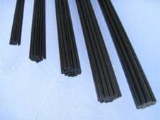 6pcs 50cm Carbon Fiber Pultruded Rod Stick 1/2/3/4/5/6MM Diameter