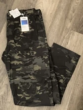 IDOGEAR Tactical Pants Men's 34 Black Camo Cargo Combat Cotton Ripstop Pants New