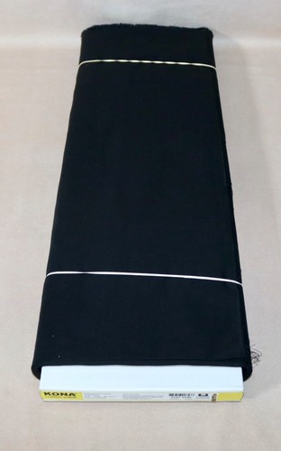 Kona Solids Black Cotton Fabric 1/4 Yard 9” X 44” Brand New - Picture 10 of 24