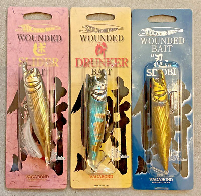 Lure Set Vagabond Wounded Bait Slider Drunker Sinobi Wobbler Topwater JAPAN