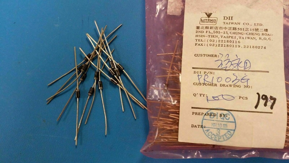 10 MCC 1N4003 STANDARD 1A 1 A AMP RECTIFIER DIODE 200V DO41 WITH USA