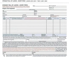 3-Part Bill of Lading Short Form, 250 Count, 8.5 x 7.44 in.