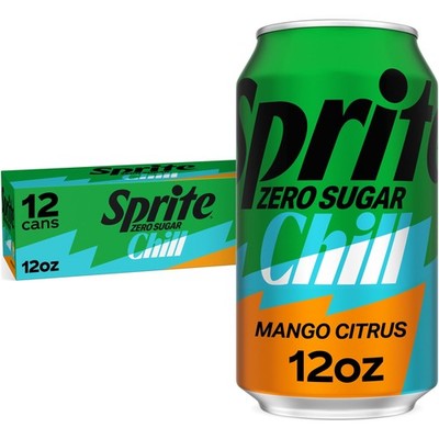    Sprite Zero Sugar Chill Mango Citrus Soda 12 Pack 12 fl oz Cans   FREE SHI