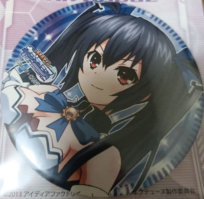 Japanese anime Hyperdimension Neptunia Can Badge Noire Black Heart Tsunako